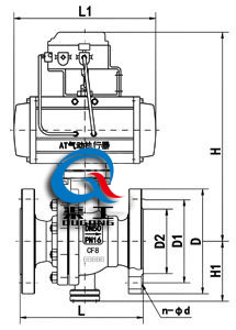 氣動(dòng)調節球閥(固定式閥體)