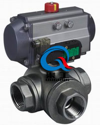 氣動(dòng)三通內螺紋球閥(配AT執行器)