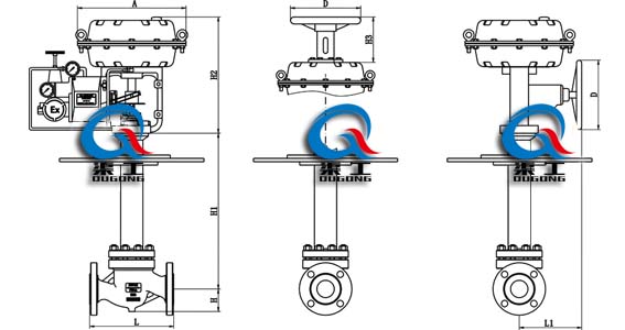 ZMADWP/M氣動(dòng)低溫調節閥 (外形尺寸圖)