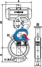 氣動(dòng)對夾式開(kāi)關(guān)蝶閥 (軟密封)