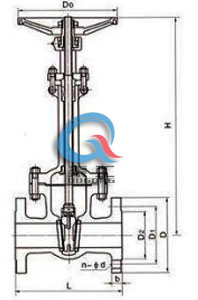 手動(dòng)低溫閘閥 結構尺寸圖