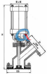 FL641H氣動(dòng)放料閥 (結構圖)